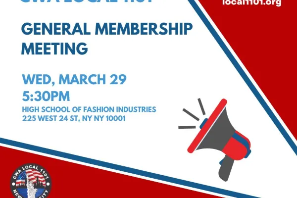 General Membership meeting March 29 5:30pm